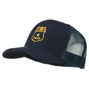 Police Badge Embroidered Mesh Cap