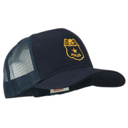 Police Badge Embroidered Mesh Cap