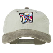 Gaming Pinochle Embroidered Washed Cap