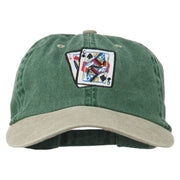 Gaming Pinochle Embroidered Washed Cap