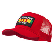 Vietnam Navy Veteran Patched Mesh Cap