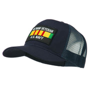 Vietnam Navy Veteran Patched Mesh Cap