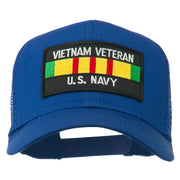 Vietnam Navy Veteran Patched Mesh Cap