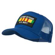 Vietnam Navy Veteran Patched Mesh Cap