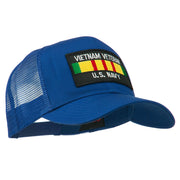 Vietnam Navy Veteran Patched Mesh Cap