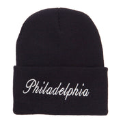 City of Philadelphia Embroidered Long Beanie