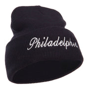 City of Philadelphia Embroidered Long Beanie