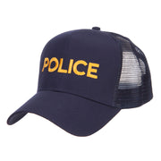 Police Embroidered Mesh Cap