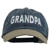 Wording of Grandpa Embroidered Washed Two Tone Cap