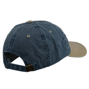 Wording of Grandpa Embroidered Washed Two Tone Cap