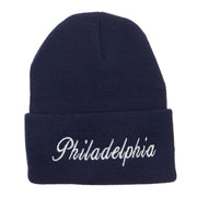 City of Philadelphia Embroidered Long Beanie