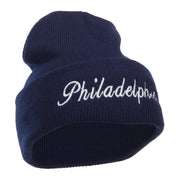 City of Philadelphia Embroidered Long Beanie