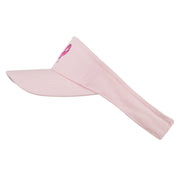 Hot Pink Ribbon Breast Cancer Embroidered Visor