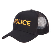 Police Embroidered Mesh Cap