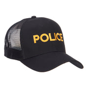 Police Embroidered Mesh Cap