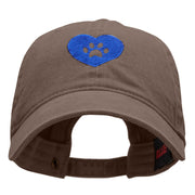 Paw Heart Logo Embroidered Cotton Twill Washed Cap