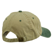 Wording of Grandpa Embroidered Washed Two Tone Cap