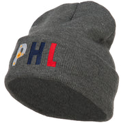 Philippines Embroidered Long Beanie