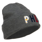 Philippines Embroidered Long Beanie