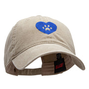 Paw Heart Logo Embroidered Cotton Twill Washed Cap