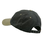 Wording of Grandpa Embroidered Washed Two Tone Cap