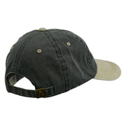 Wording of Grandpa Embroidered Washed Two Tone Cap