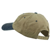 Wording of Grandpa Embroidered Washed Two Tone Cap