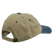 Wording of Grandpa Embroidered Washed Two Tone Cap