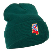 Mississippi State Flag Map Embroidered Long Beanie