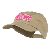 Pink with Border Background Embroidered Cap