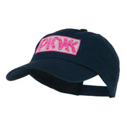 Pink with Border Background Embroidered Cap