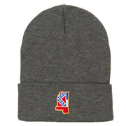 Mississippi State Flag Map Embroidered Long Beanie