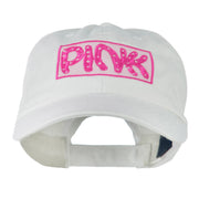 Pink with Border Background Embroidered Cap