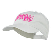 Pink with Border Background Embroidered Cap