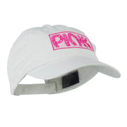 Pink with Border Background Embroidered Cap