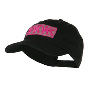 Pink with Border Background Embroidered Cap