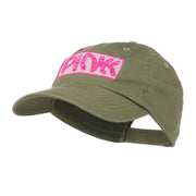 Pink with Border Background Embroidered Cap