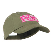 Pink with Border Background Embroidered Cap