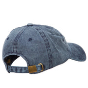 Persian Cat Embroidered Washed Cotton Twill Cap