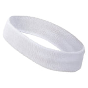 Religious Symbol Embroidered Head Bands Terry - White OSFM