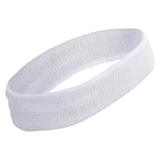 Religious Symbol Embroidered Head Bands Terry - White OSFM