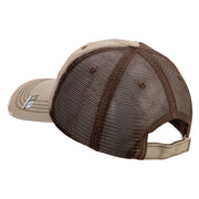 U.S. Army 1st Armored Division Embroidered Low Profile Special Cotton Mesh Cap - khaki-brown OSFM