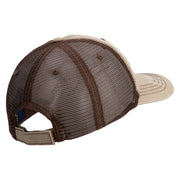 U.S. Army 1st Armored Division Embroidered Low Profile Special Cotton Mesh Cap - khaki-brown OSFM