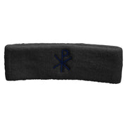Religious Symbol Embroidered Head Bands Terry - Black OSFM