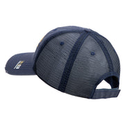 U.S. Army 1st Armored Division Embroidered Low Profile Special Cotton Mesh Cap - Navy OSFM