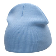 Paper Plane Outline Embroidered Short Knitted Beanie