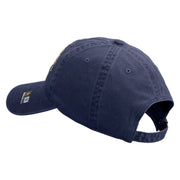 U.S. Army 2nd Armored Division Embroidered Washed Solid Pigment Dyed Cotton Twill Brass Buckle Cap - Navy OSFM