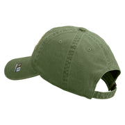 U.S. Army 2nd Armored Division Embroidered Washed Solid Pigment Dyed Cotton Twill Brass Buckle Cap - Olive OSFM