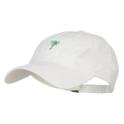 Palm Tree Embroidered Washed Cap