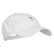 Palm Tree Embroidered Washed Cap